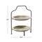Gray Metal Farmhouse Tiered Server, 20" x 16" x 15"